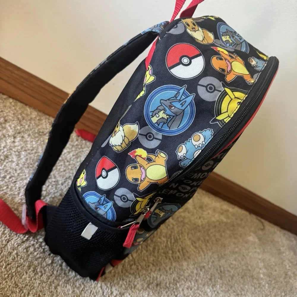 Bioworld Pokemon Backpack Featuring Pikachu Eevee Charmander Munchlax
